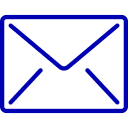 A blue outlined envelope icon.
