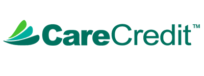 The CareCredit logo with green stylized leaves next to the text.